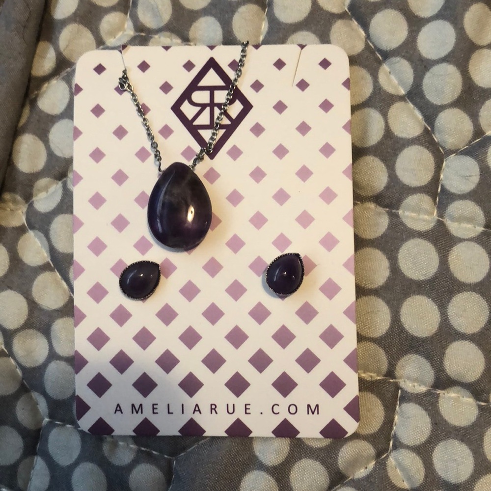 Amelia Rue necklace + earrings